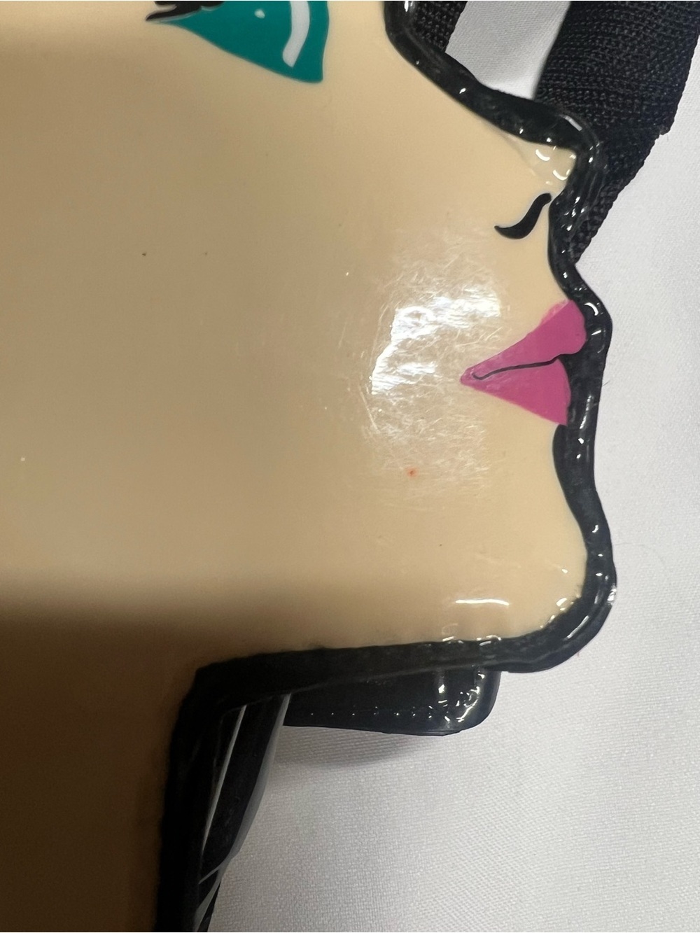 Black Vinyl Barbie Mini Backpack Barbie Head Profile FAO Schwarz RARE - Picture 4 of 11